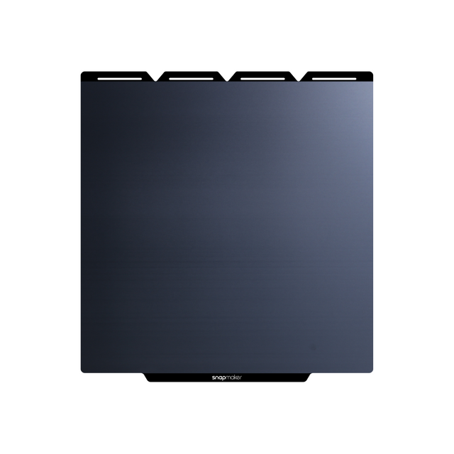 Textured PEI Steel Sheet for Snapmaker U1, angled view highlighting rough build surface.