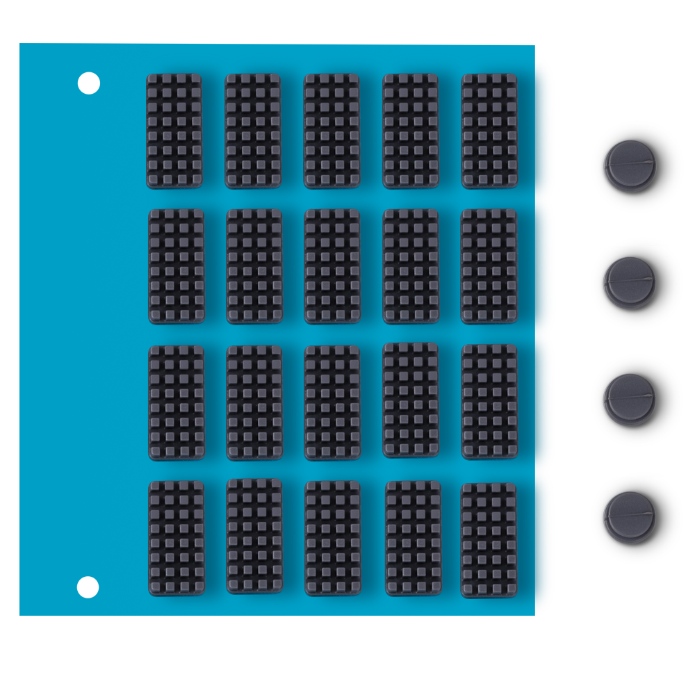 Snapmaker U1 nozzle cleaning kit kit photo featuring heat-resistant silicone scrapers for platform residue and 4 clog removers for nozzle blockages.
