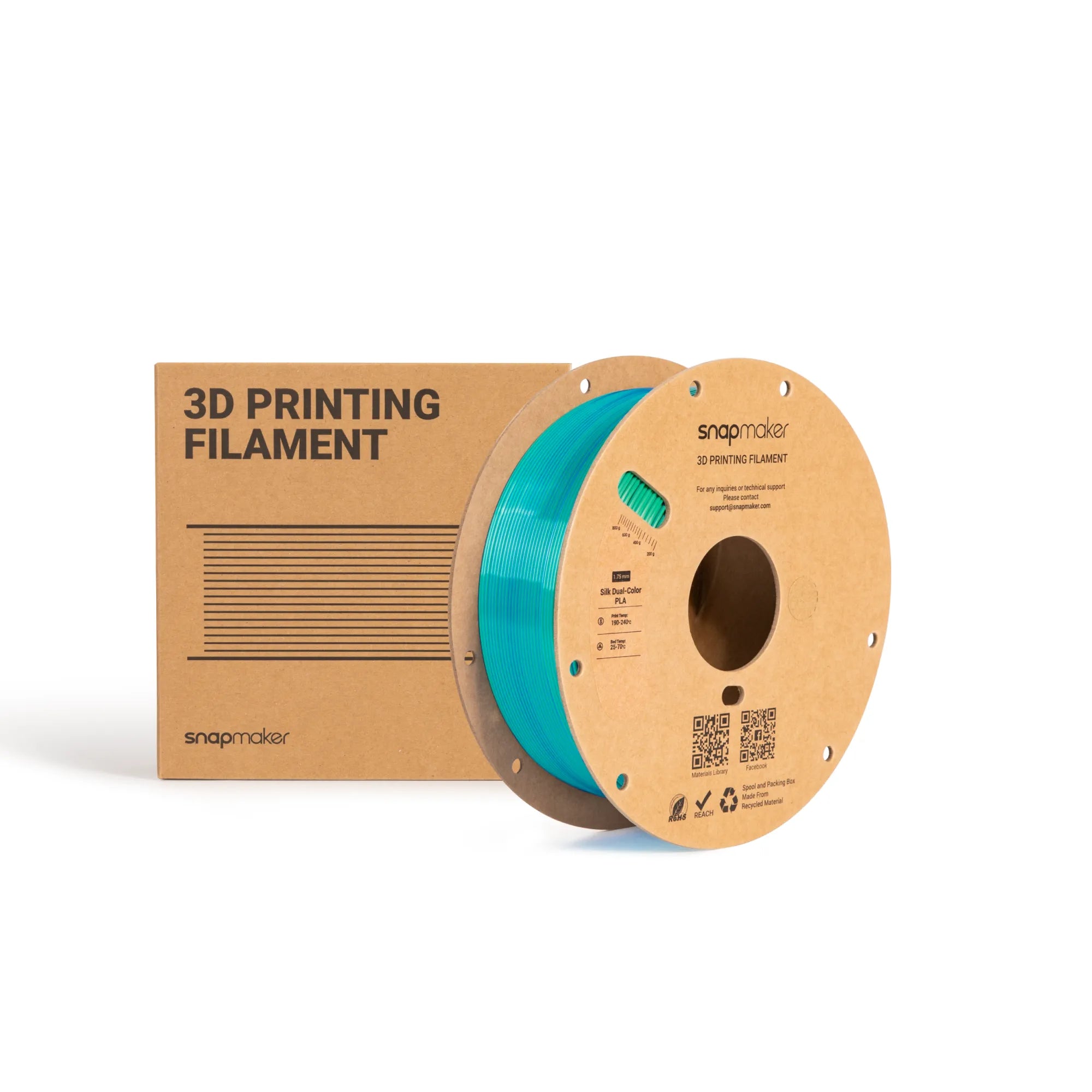 Silk Dual-Color PLA Filament (RFID) - 1kg