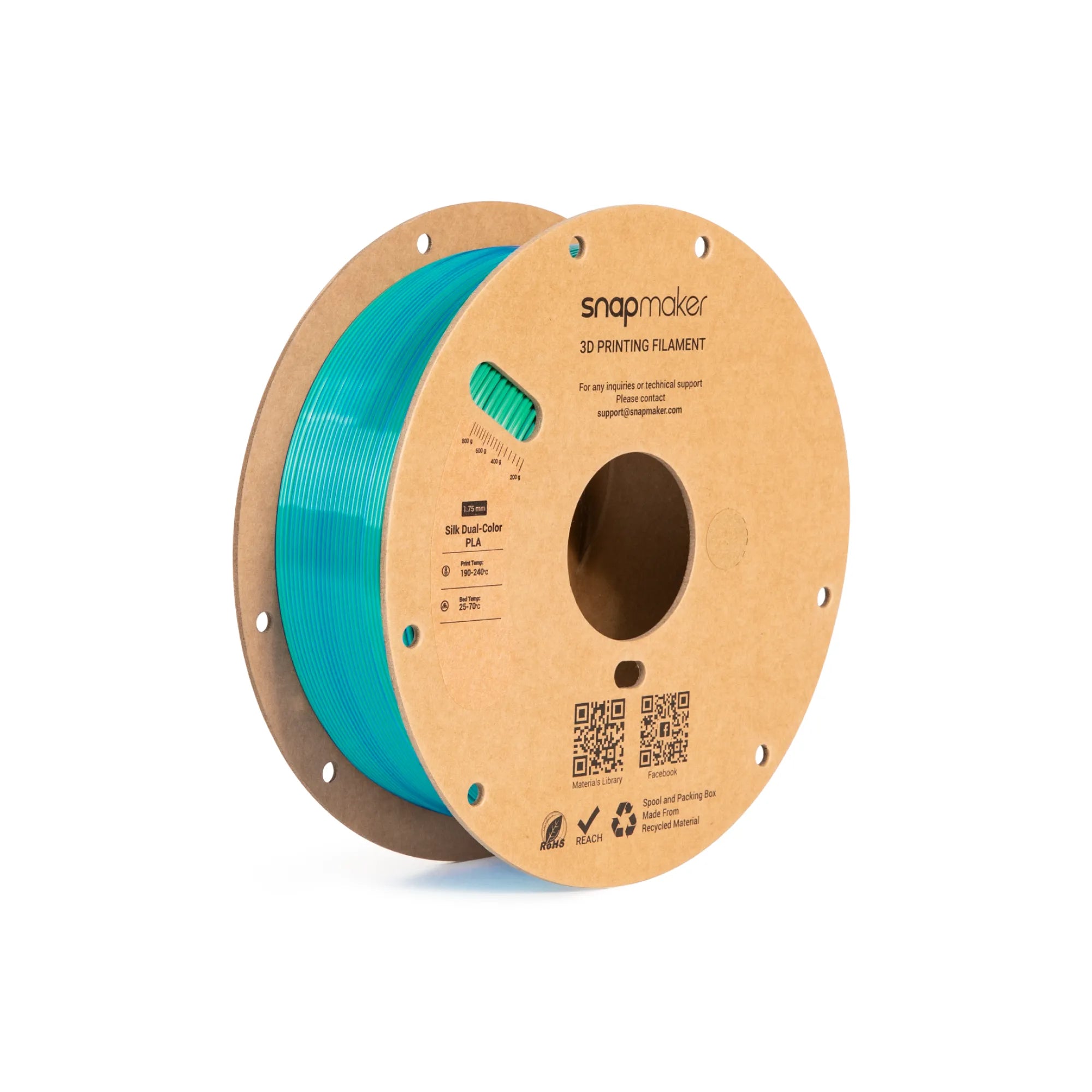 Silk Dual-Color PLA Filament (RFID) - 1kg