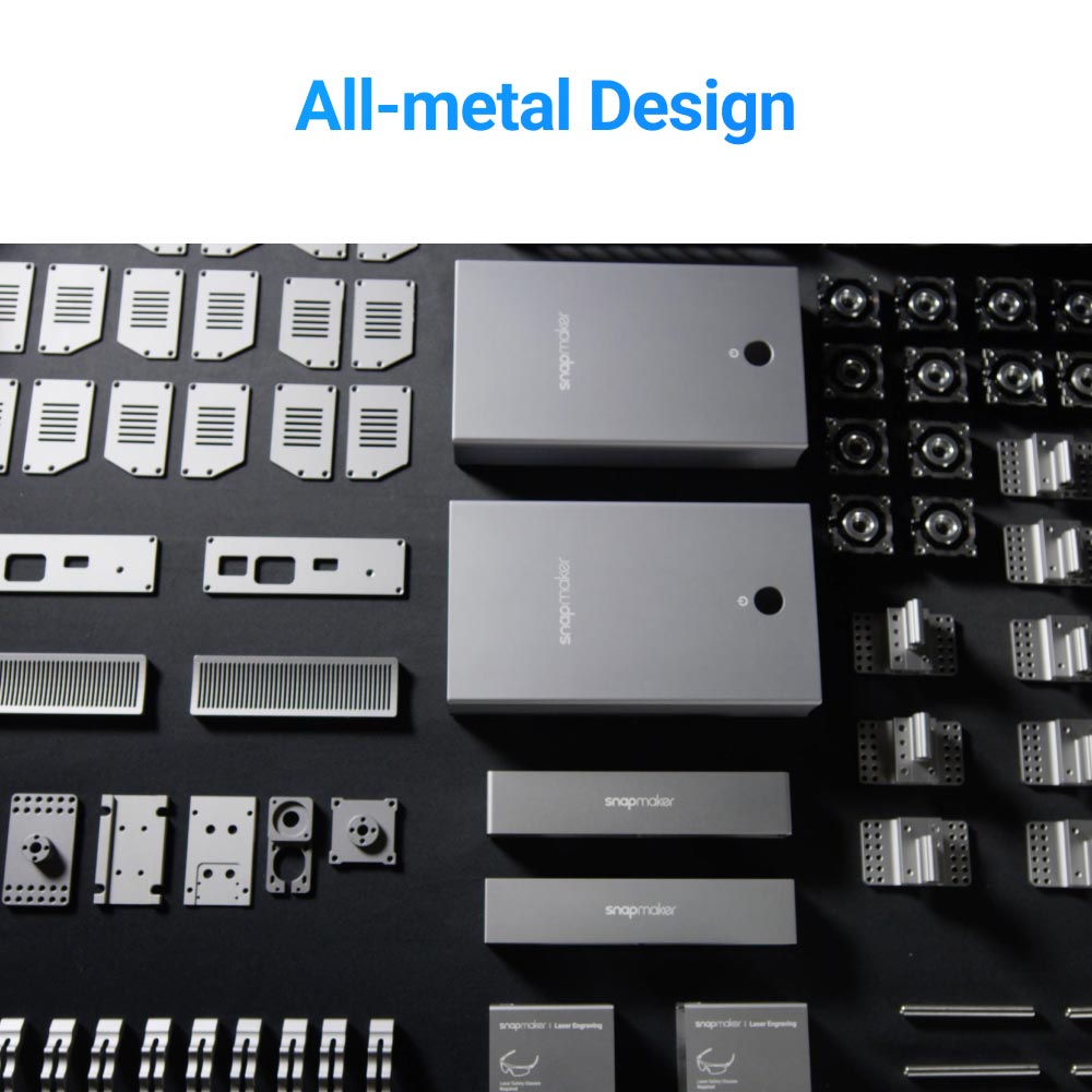 All-metal design components of the Snapmaker 2.0 Modular 3D Printer.