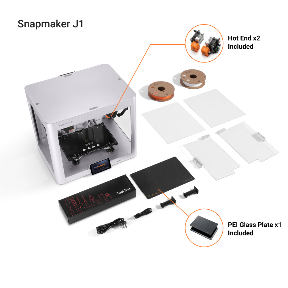 Snapmaker J1 IDEX 3D Printer - Dual Extruder 3D Printer