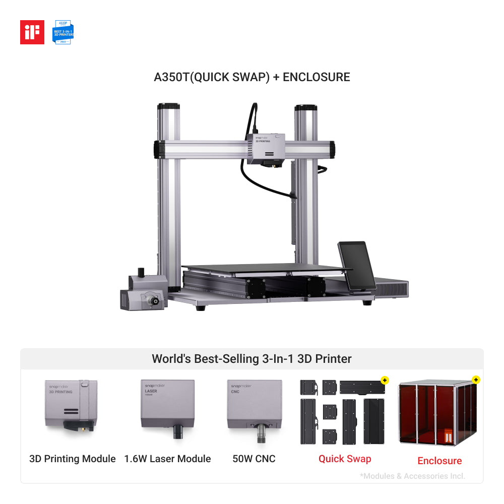 Snapmaker 2.0 Modular 3-in-1 3D Printer A350T