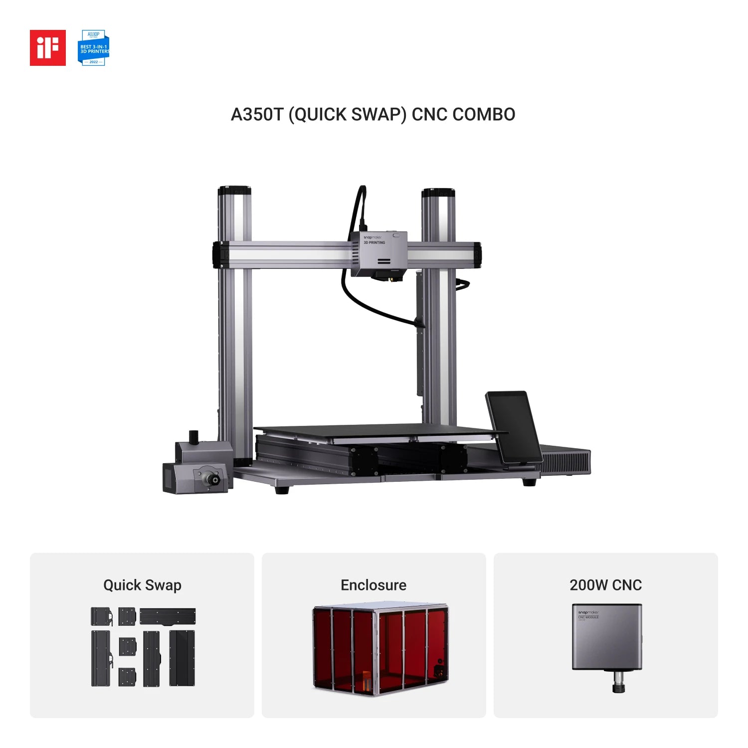 Snapmaker 2.0 Modular 3-in-1 3D Printer A350T