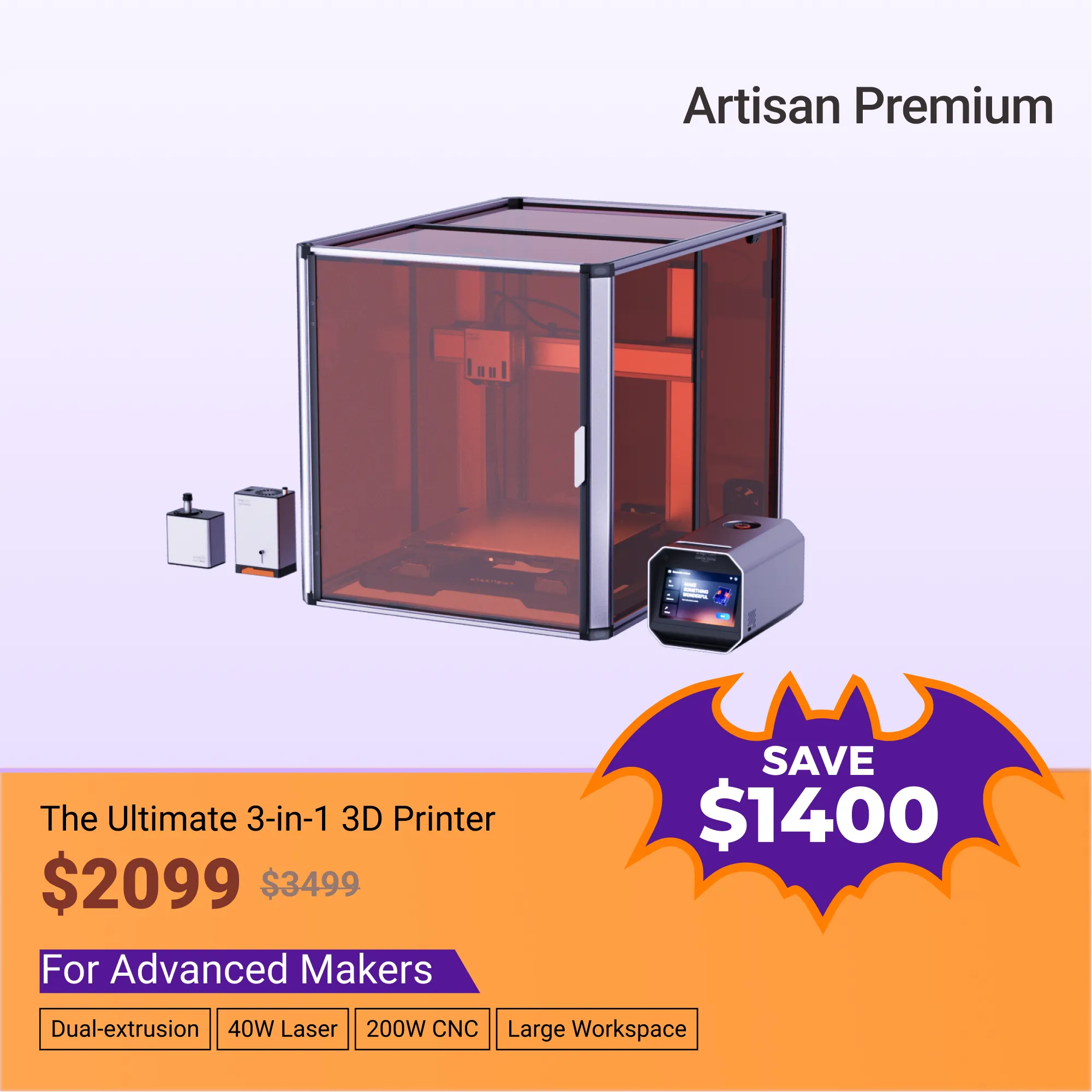 Snapmaker Artisan 3-in-1 3D Printer