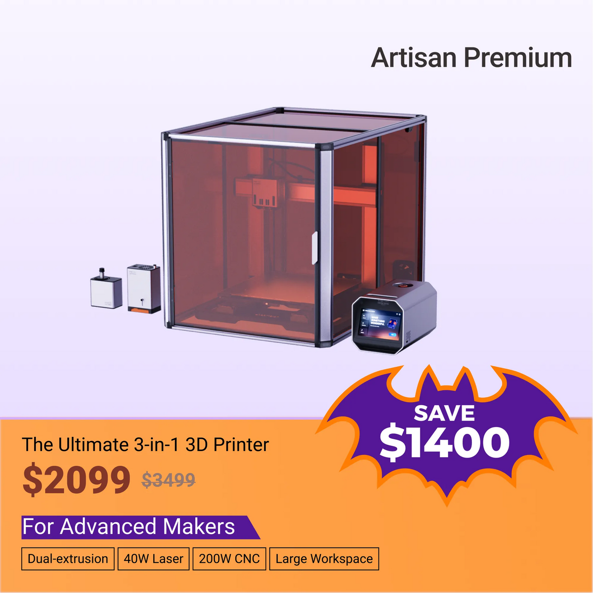 Snapmaker Artisan 3-in-1 3D Printer