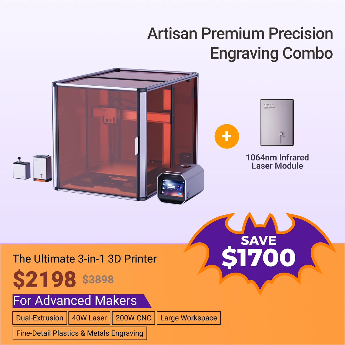 Snapmaker Artisan 3-in-1 3D Printer