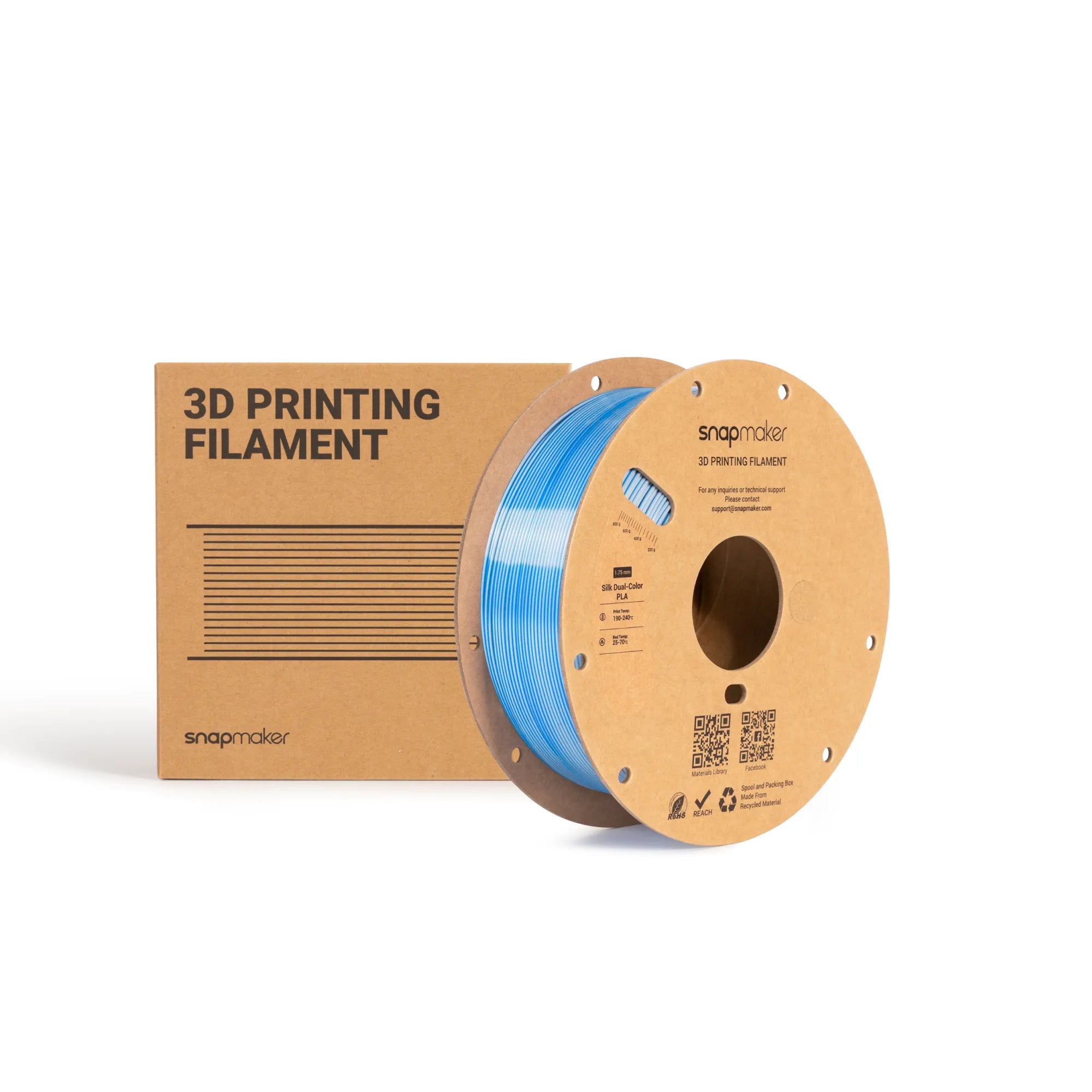 Silk Dual-Color PLA Filament (RFID) - 1kg