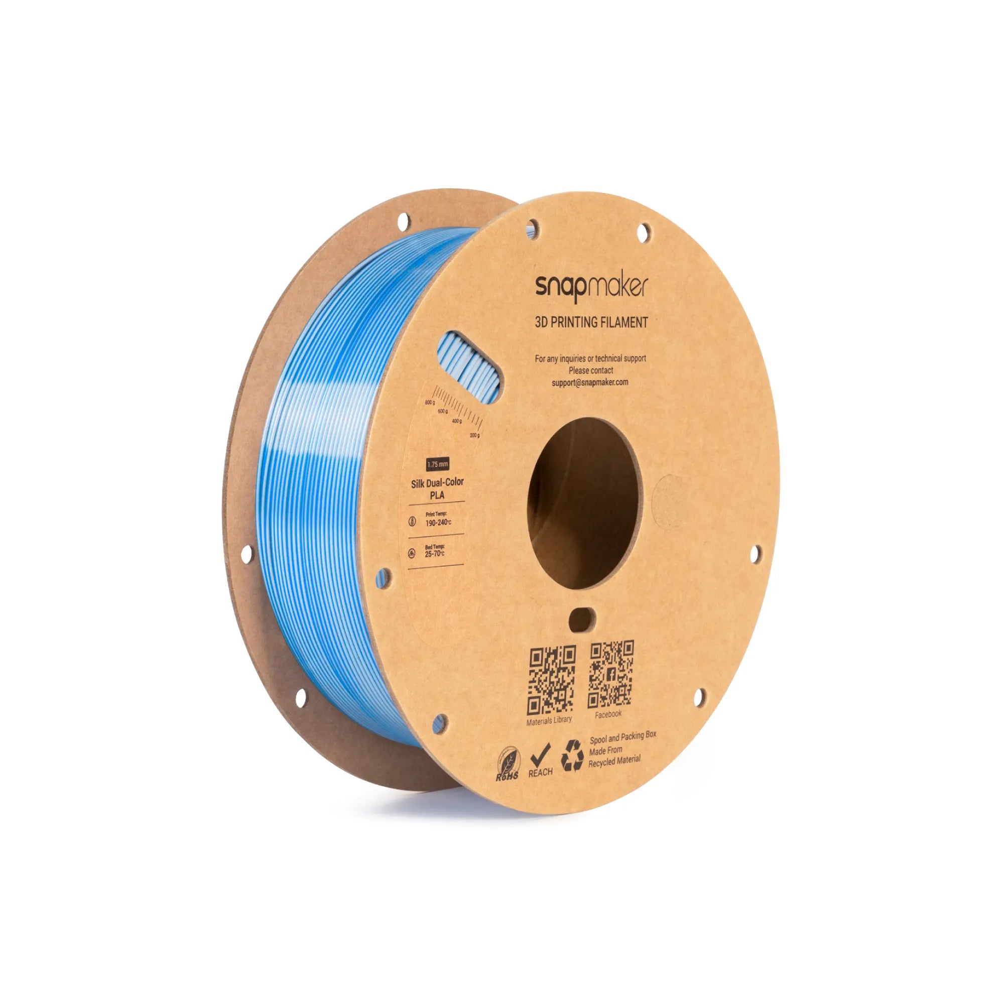 Silk Dual-Color PLA Filament (RFID) - 1kg