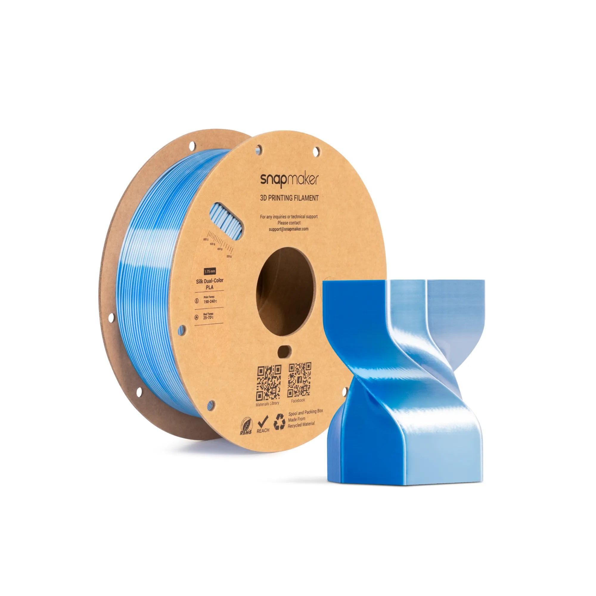 Silk Dual-Color PLA Filament (RFID) - 1kg