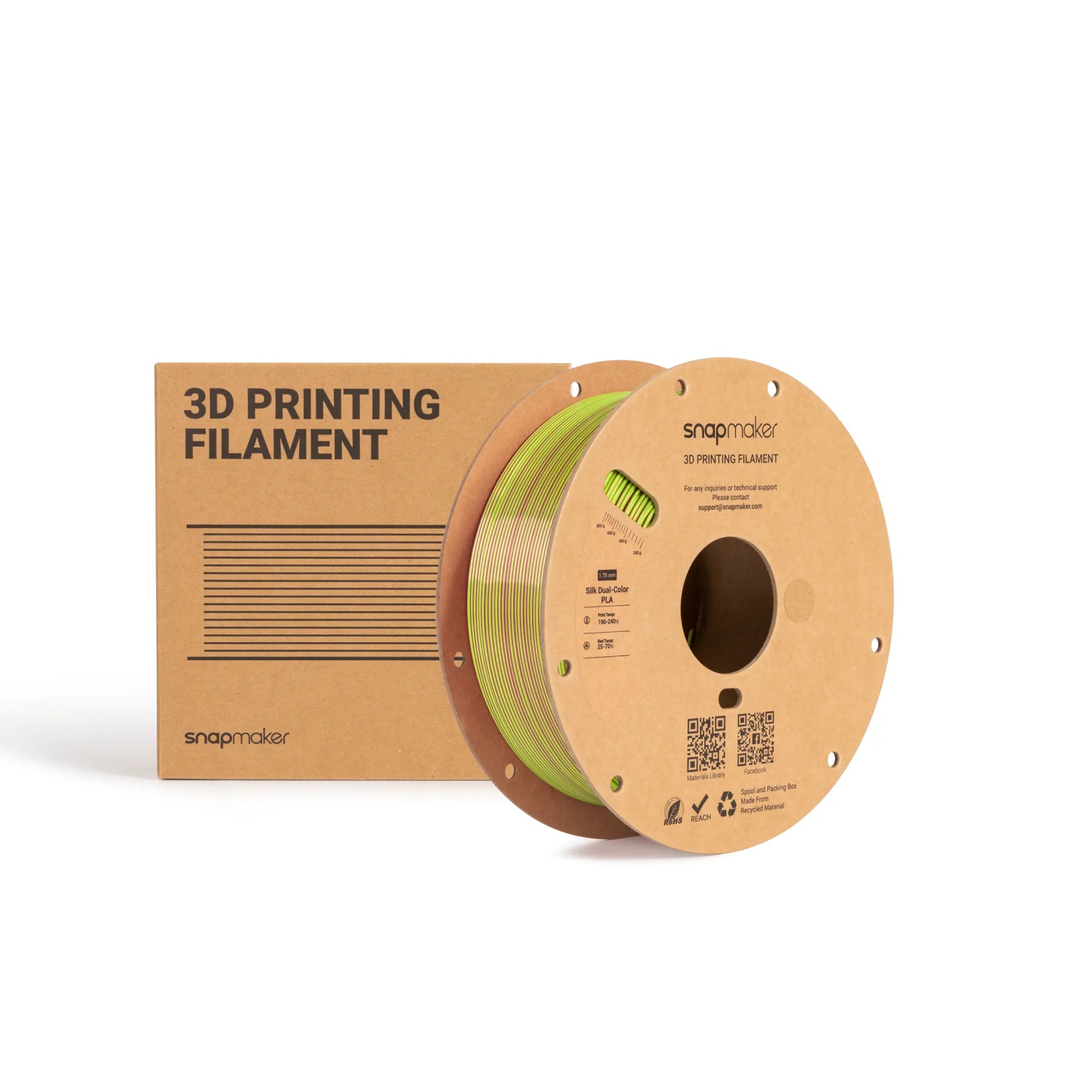 Silk Dual-Color PLA Filament (RFID) - 1kg