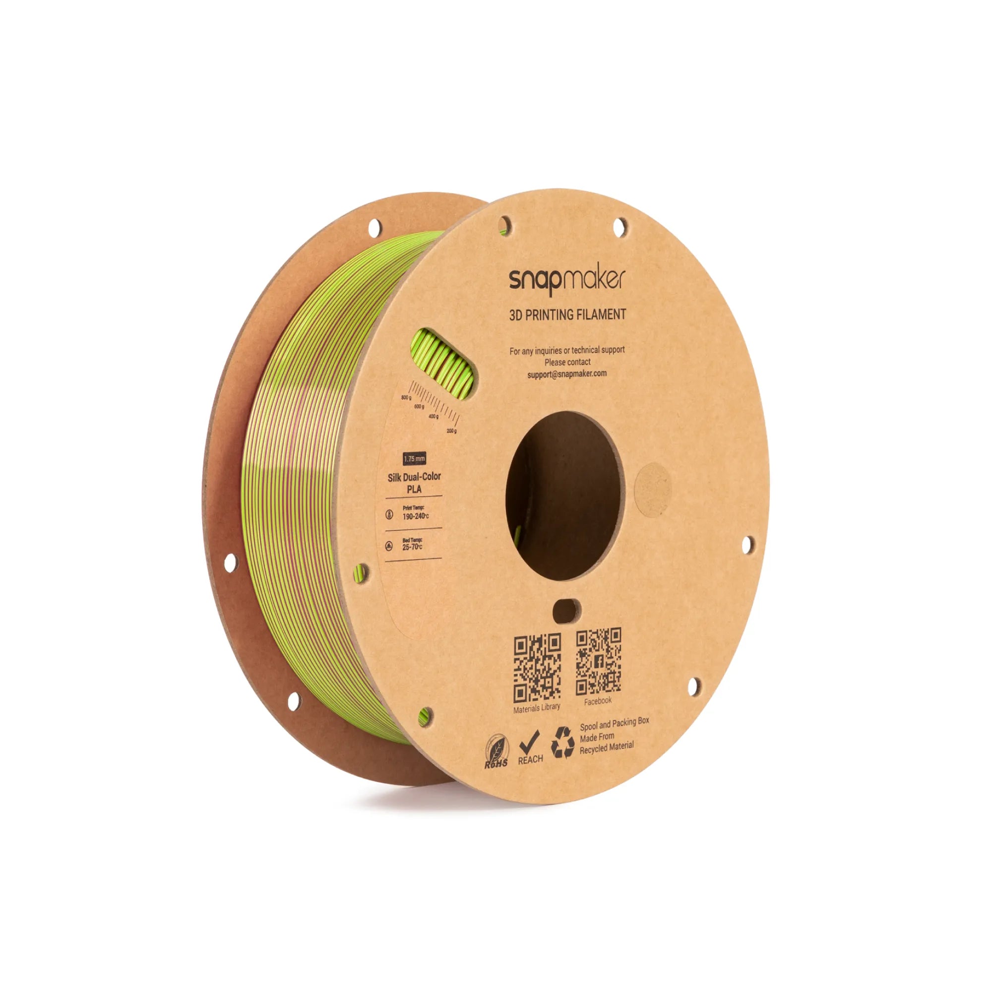 Silk Dual-Color PLA Filament (RFID) - 1kg
