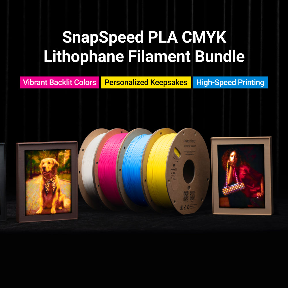 SnapSpeed PLA CMYK Lithophane Filament Bundle (4kg, RFID)