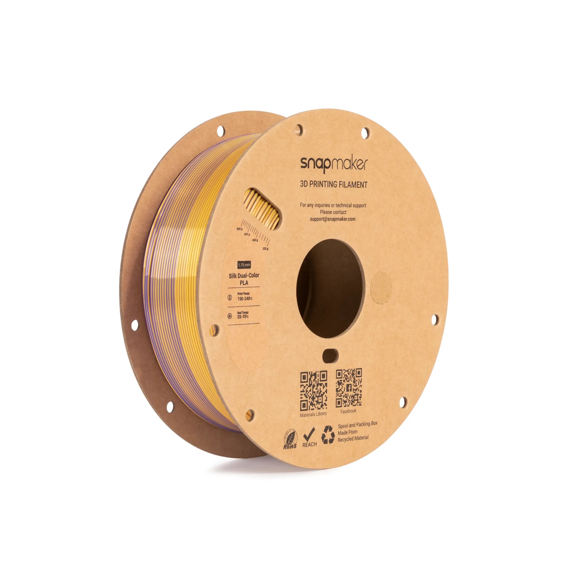 Silk Dual-Color PLA Filament (RFID) - 1kg