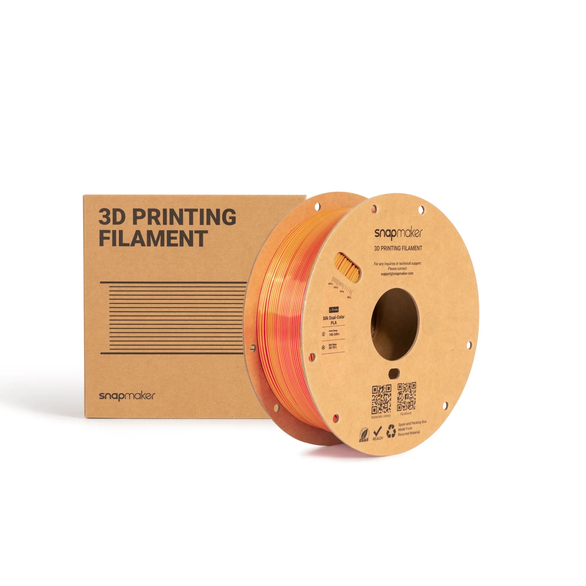 Silk Dual-Color PLA Filament (RFID) - 1kg