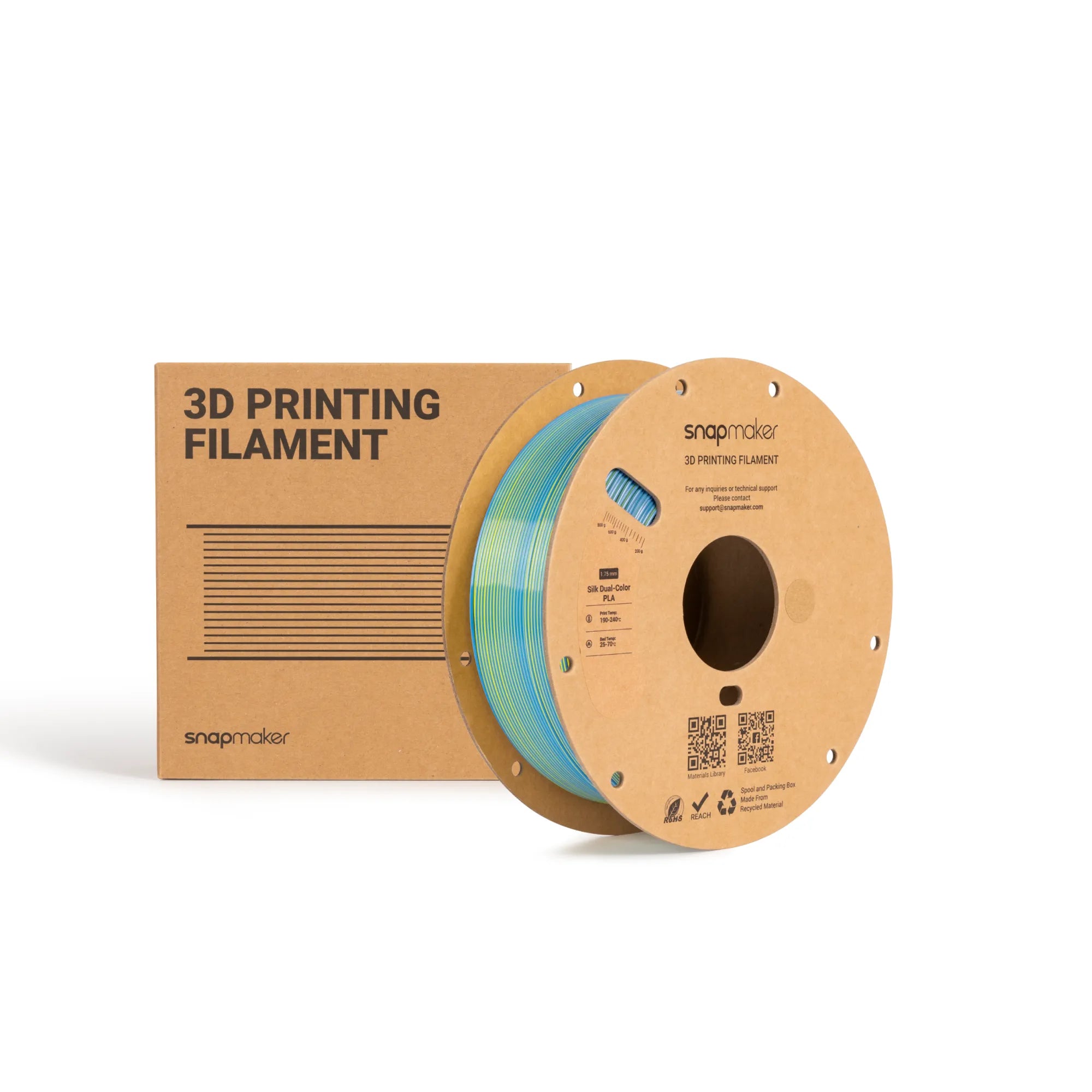Silk Dual-Color PLA Filament (RFID) - 1kg