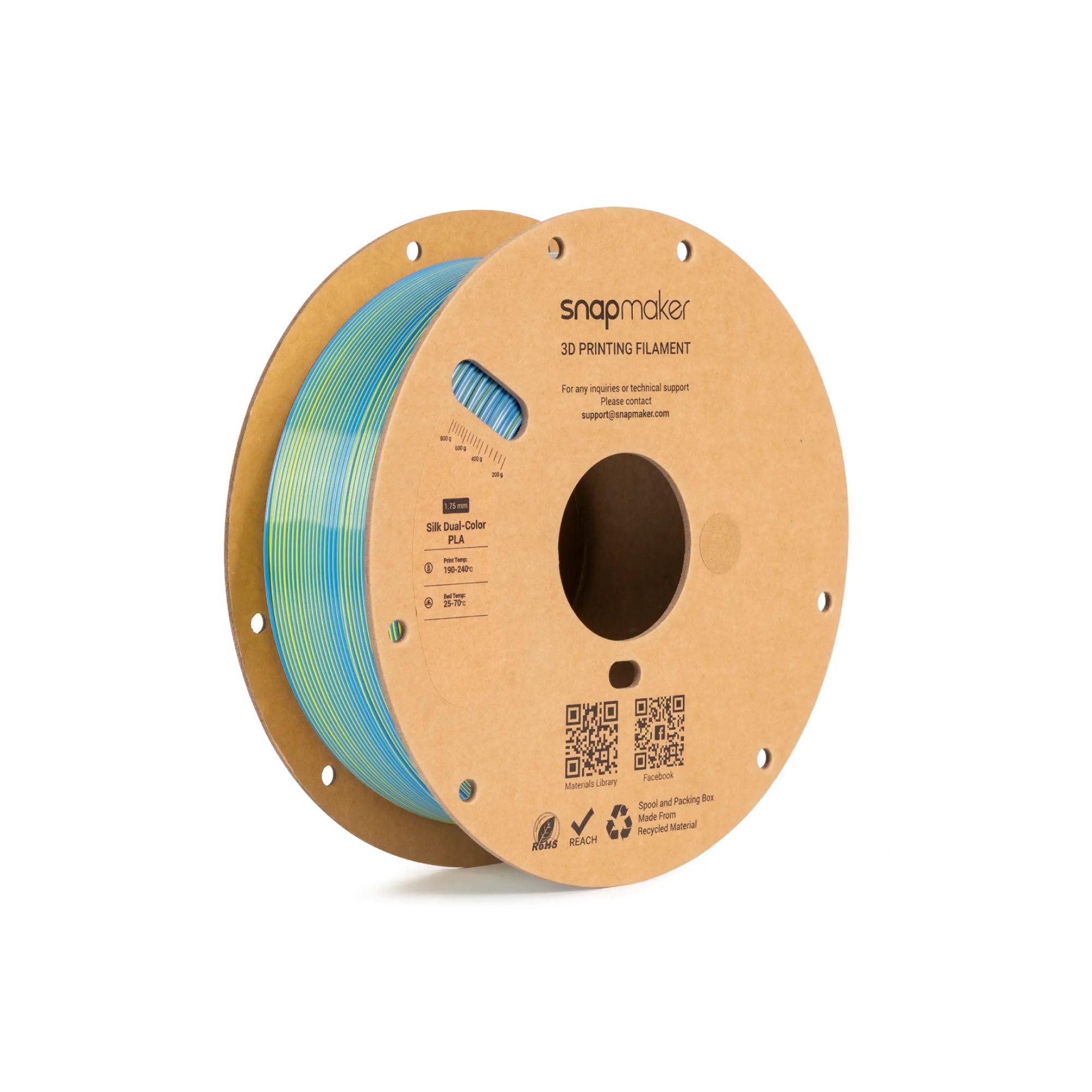 Silk Dual-Color PLA Filament (RFID) - 1kg