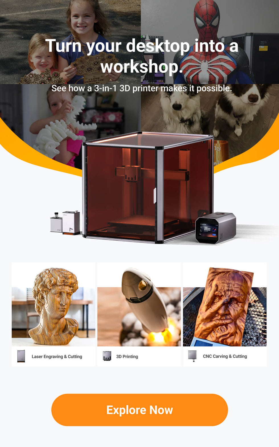 Snapmaker - Best 3D Printer, Laser Engraver, CNC Carver for Sale