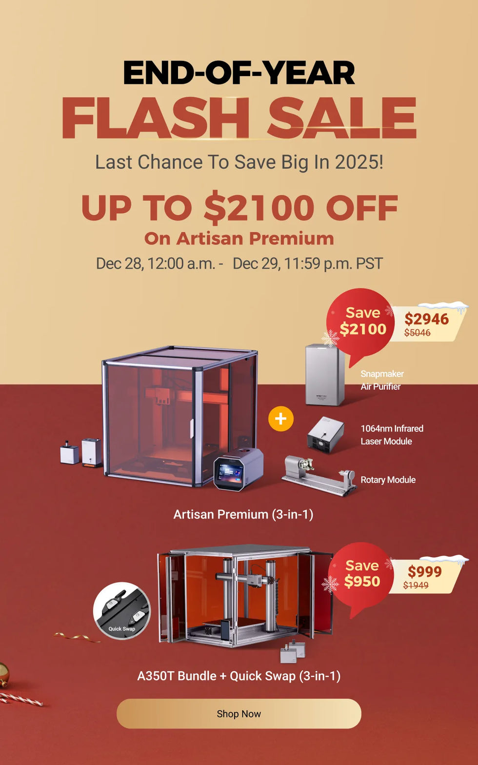 Snapmaker - Best 3D Printer, Laser Engraver, CNC Carver for Sale