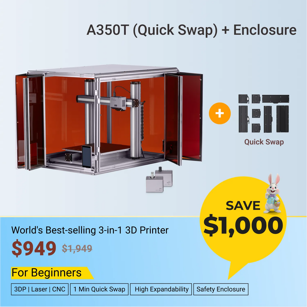 Snapmaker - Best 3D Printer, Laser Engraver, CNC Carver for Sale