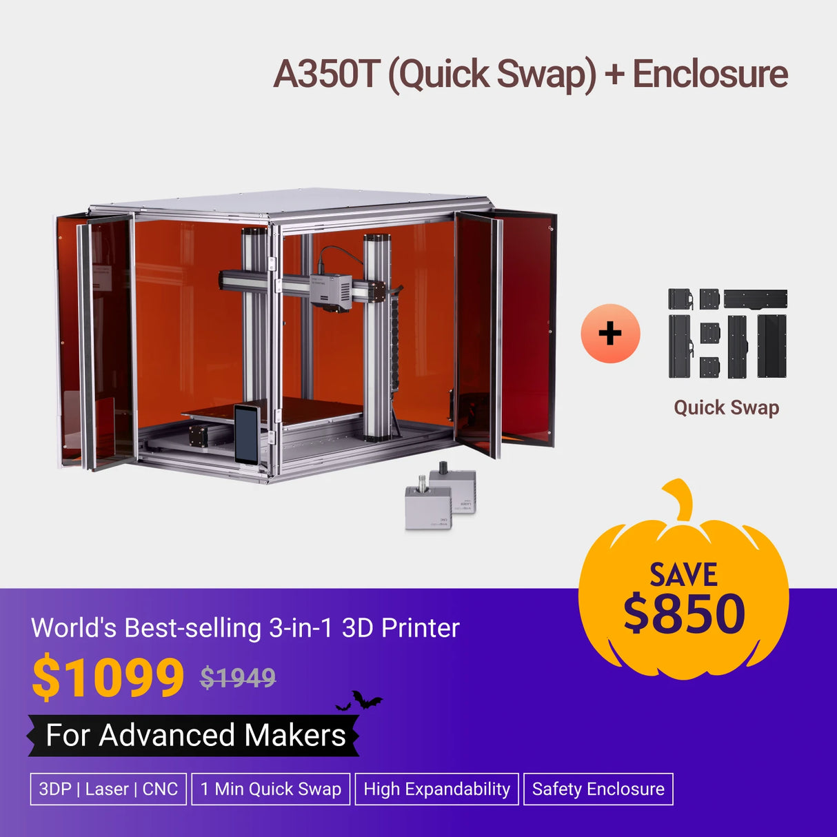 Snapmaker - Best 3D Printer, Laser Engraver, CNC Carver for Sale
