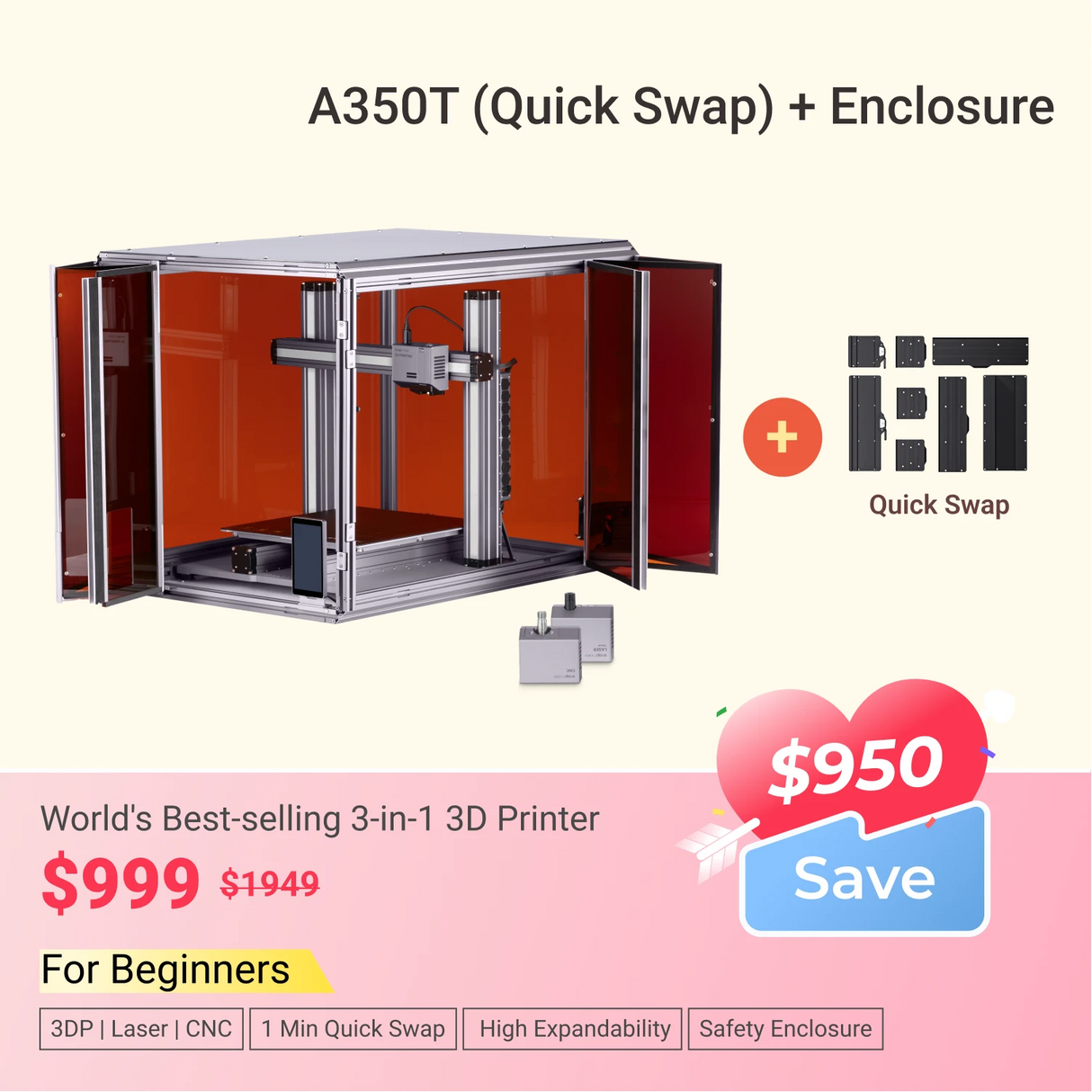 Snapmaker 2.0 Modular 3-in-1 3D Printer - Snapmaker Global
