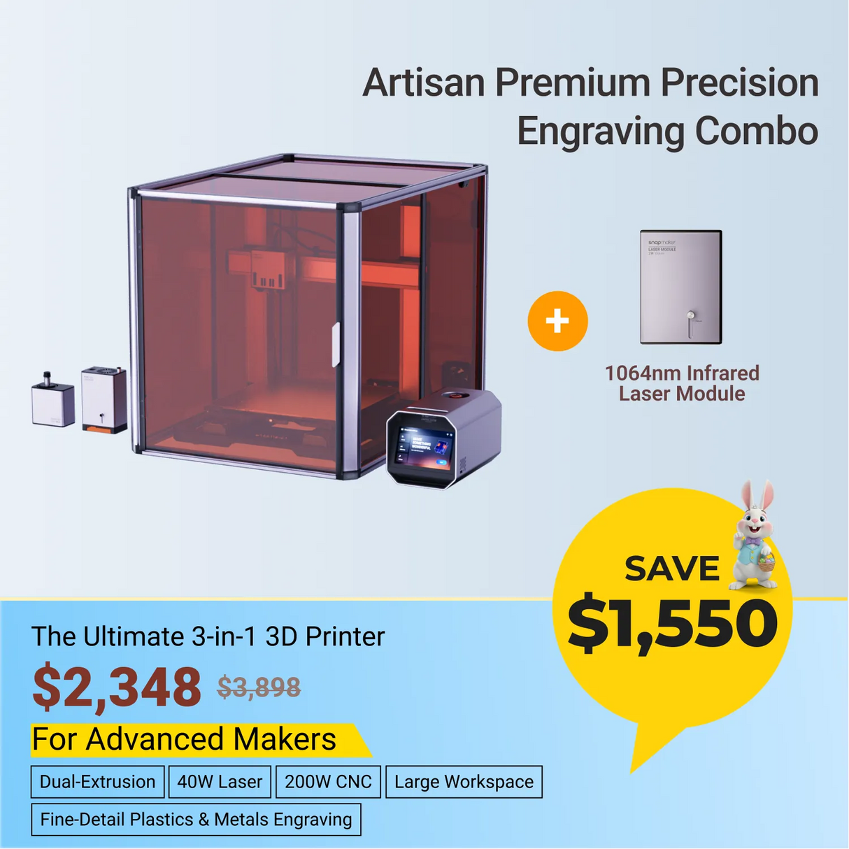 Snapmaker Artisan 3-in-1 3D Printer - Snapmaker Global Snapmaker Artisan 3-in-1 3D Printer - Snapmaker Global