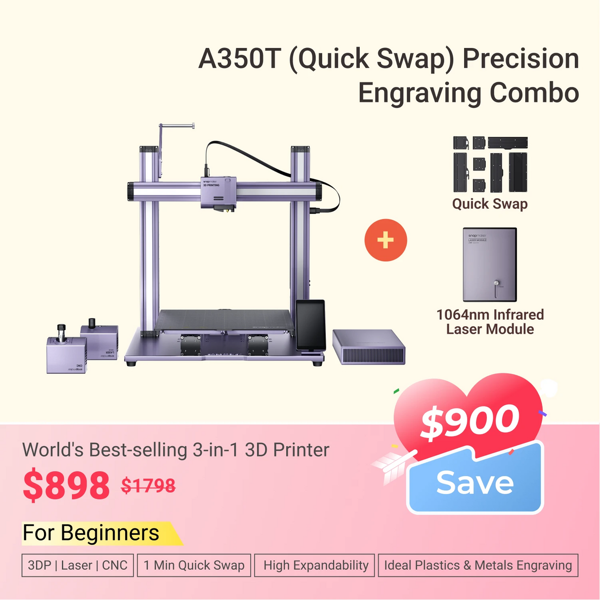 Snapmaker - Best 3D Printer, Laser Engraver, CNC Carver for Sale