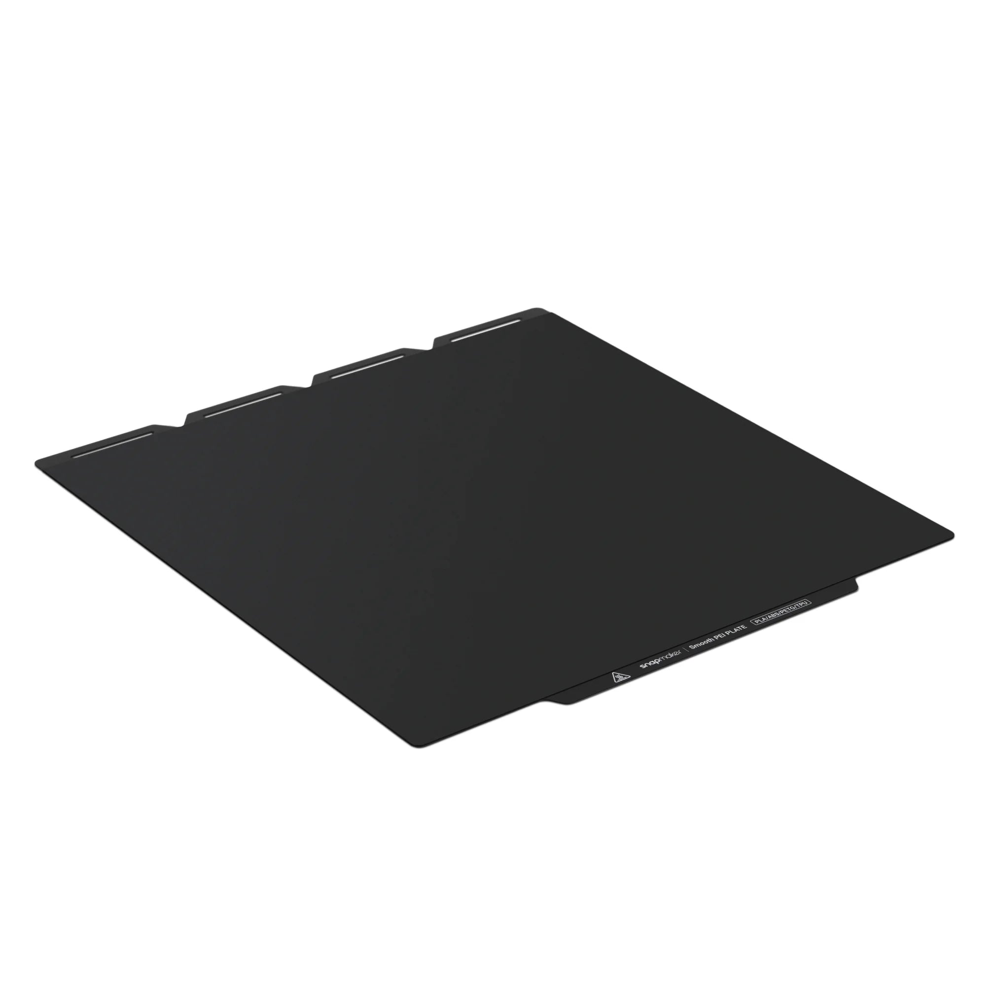 Angle view of  Smooth PEI Steel Plate for Snapmaker U1, delivering stable adhesion and easy model release.
