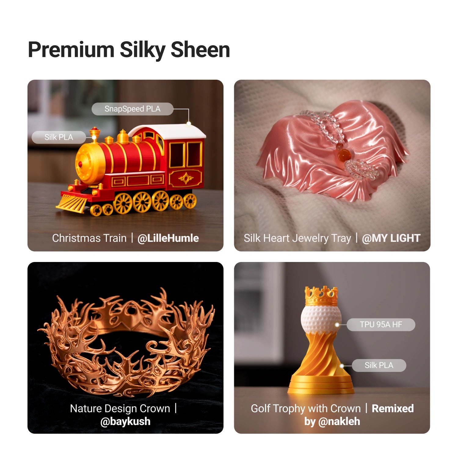 Silk PLA Filament (RFID) - 1kg