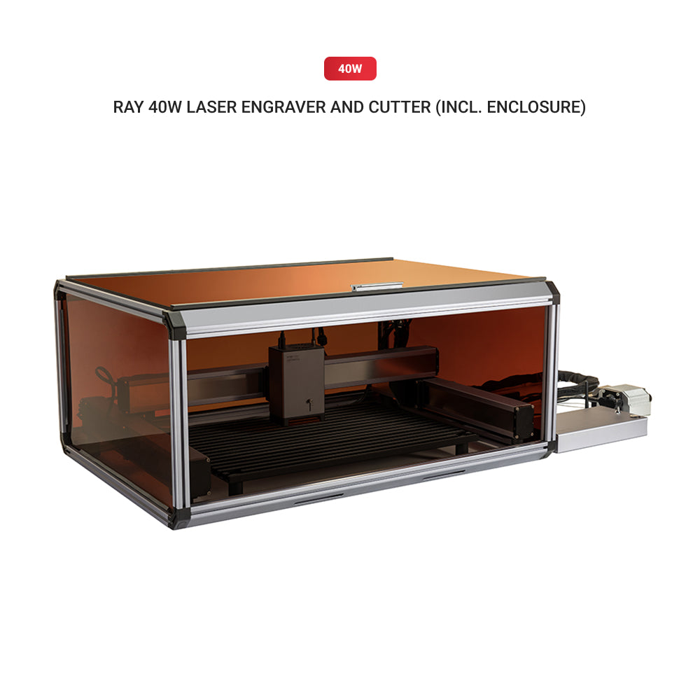 Snapmaker Ray 40W Laser Engraver and Cutter features a protective enclosure, ideal for beginners.