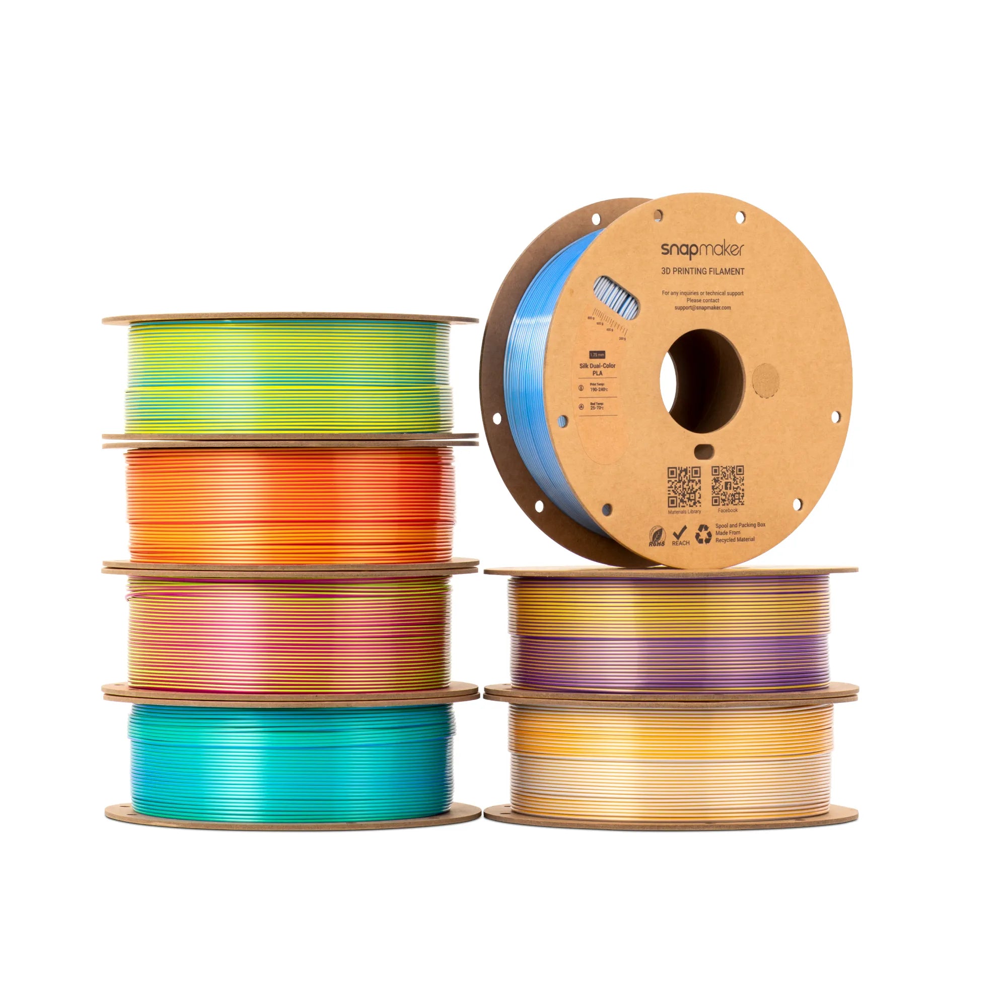 Silk Dual-Color PLA Filament (RFID) - 1kg