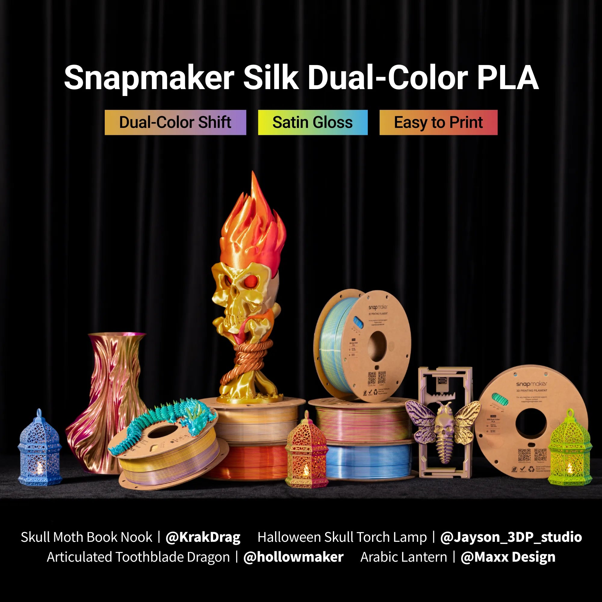 Silk Dual-Color PLA Filament (RFID) - 1kg