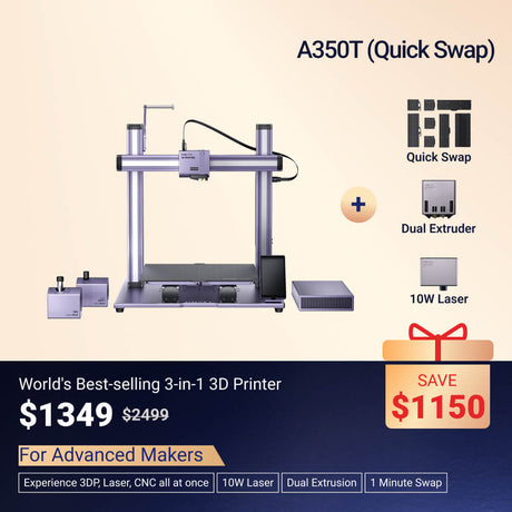 Snapmaker - Best 3D Printer, Laser Engraver, CNC Carver for Sale