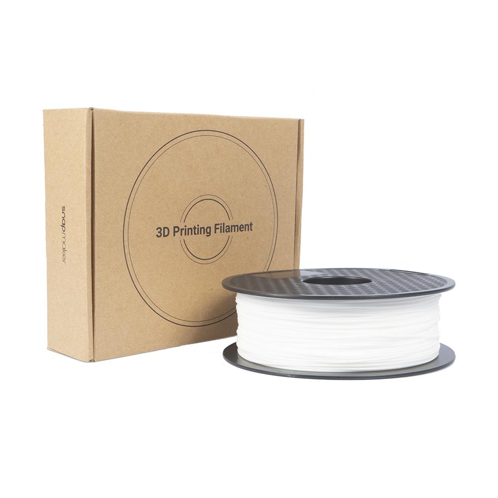 The packaged Snapmaker 1.75mm white PLA ensures top-notch quality for 3D printing endeavors.