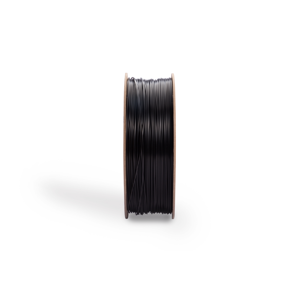 Close-up of Snapmaker black ABS material, perfect for high-quality 3D printing with minimal odor.