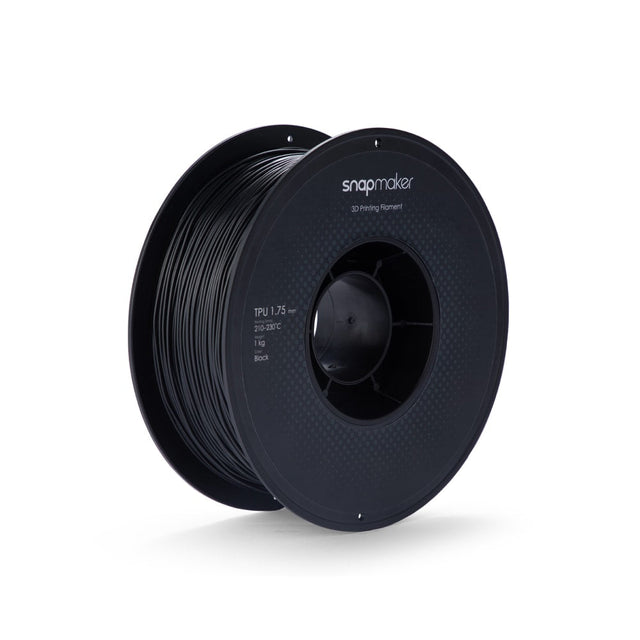 Snapmaker's black TPU 3D printer filament spool ensures accurate, flexible, and dependable 3D printing results.