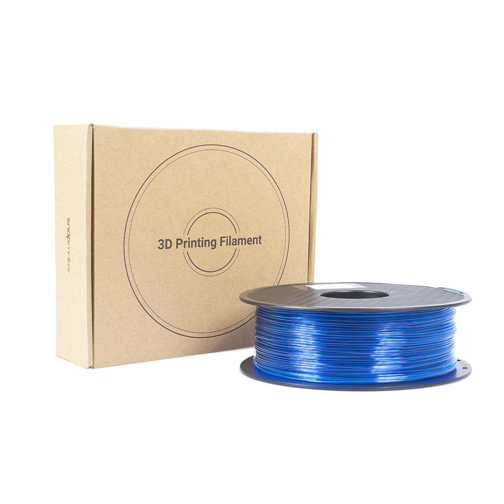 Snapmaker best PETG filament package contains a spool of blue PETG filament, complete with a box.